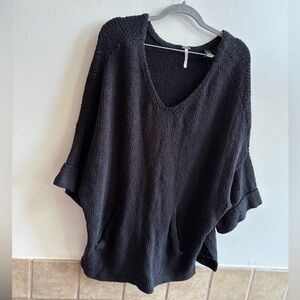 Free People Charcoal Knit Sweater